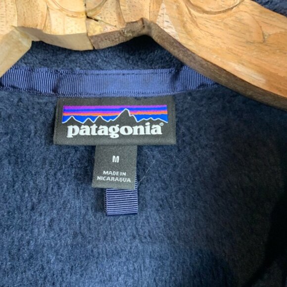 Patagonia Snap T Navy Blue Fleece Jacket Sz Medium - Picture 4 of 6